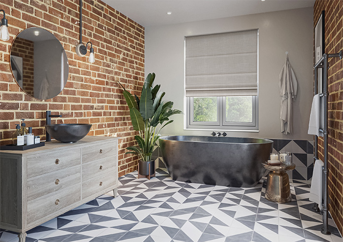 Kilkenny, Wool Grey - Motorised Roman Blind - Image 6